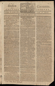 The Boston-Gazette, and Country Journal, 6 July 1772