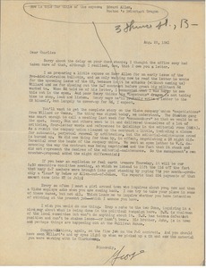 Letter from George Markham to Charles L. Whipple