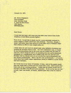 Letter from Mark H. McCormack to Bruce Rappaport