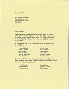 Letter from Mark H. McCormack to Michael Heppner