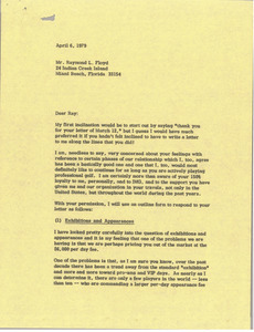 Letter from Mark H. McCormack to Raymond Floyd