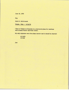 Memorandum from Mark H. McCormack to file