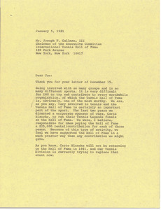 Letter from Mark H. McCormack to Joseph F. Cullman