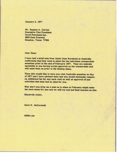 Letter from Mark H. McCormack to Eugene A. Cernan