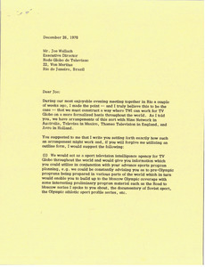 Letter from Mark H. McCormack to Joe Wallach