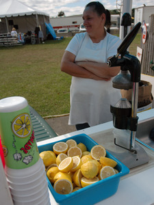 Franklin County Fair: woman selling fresh-squeezed lemonade