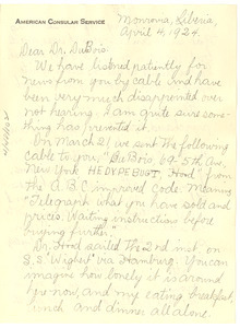 Letter from Lillie M. Hubbard to W. E. B. Du Bois