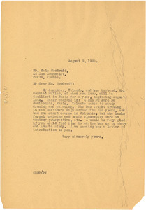 Letter from W. E. B. Du Bois to Hale Woodruff