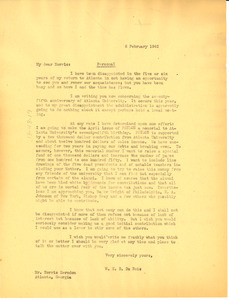Letter from W. E. B. Du Bois to Norris Herndon