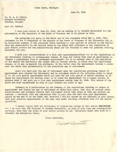 Letter from Trevor Arnett to W. E. B. Du Bois