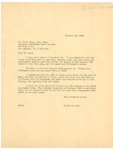 Letter from W. E. B. Du Bois to Southern California Peace Crusade