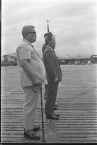 Premier Huong and President Nguyen van Thieu visiting central Vietnam.