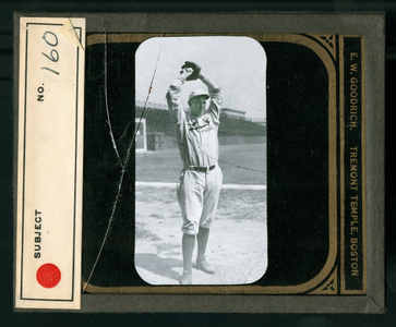 Leslie Mann Baseball Lantern Slide, No. 160