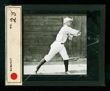 Leslie Mann Baseball Lantern Slide, No. 28
