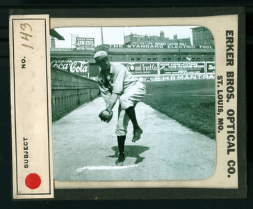 Leslie Mann Baseball Lantern Slide, No. 143