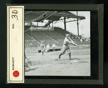 Leslie Mann Baseball Lantern Slide, No. 30
