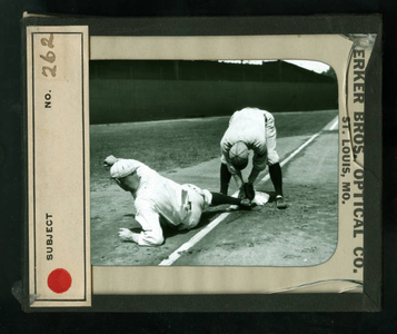 Leslie Mann Baseball Lantern Slide, No. 262