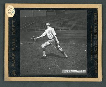 Leslie Mann Baseball Lantern Slide, No. 271