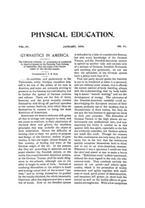 Physical Education, January, 1896