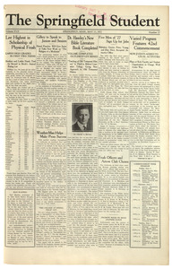 The Springfield Student (vol. 17, no. 27) May 13, 1927