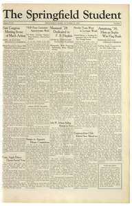 The Springfield Student (vol. 18, no. 3) October 21, 1927