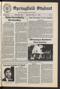 The Springfield Student (vol. 101, no. 4) Oct. 2, 1986