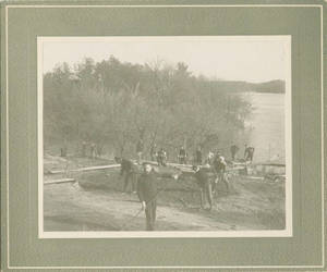 Students Grading Gladden Boathouse Grounds, c. 1901