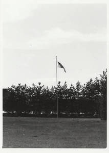 A flagpole flying the American Flag