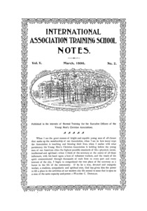 The International Association Training School Notes (vol. 5 no. 2), March, 1896