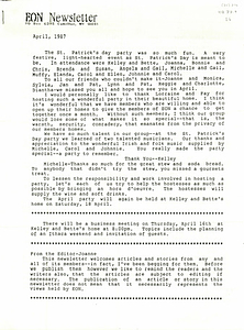 EON Newsletter (April, 1987)