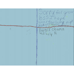 Get well soon card from an Illinois student