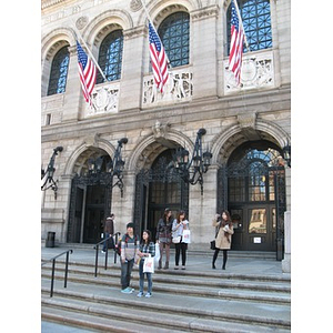 Front Steps of the Boston Public Library