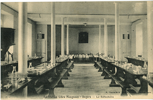 Postcard: Angers - Institution libre Mongazon - La Refectoire