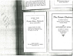 Fifteen Years of the Ford Hall Forum 1908-1921, pamphlet