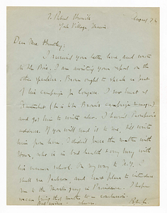 Letter from Robert Morss Lovett to Margaret S. Huntley, August 7, 1930