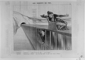 -Conducteur!... Conducteur!... arrêtez, au nom du ciel!.... j'ai la colique!. - Impossible... l'administration le défend!.. mais dans deux heures un quart nous serons à Orléans!...