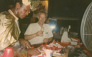Photographs of Marsha P. Johnson Cutting Into Her Birthday Cake with Randy Wicker