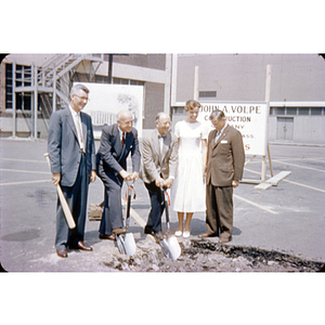 Groundbreaking, July 1958; Churchill (Grad Center) Carl Ell second to left