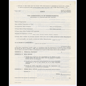 Tax return forms for 1965, Department of Corporation and Taxation, Commonwealth of Massachusetts