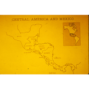 Map of Central America and Mexico