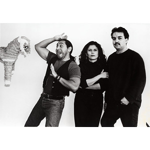 Three cast members from an "Out on the Edge" production