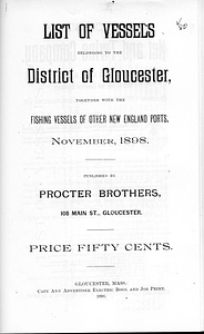List of vessels belonging to the district of Gloucester (1898)