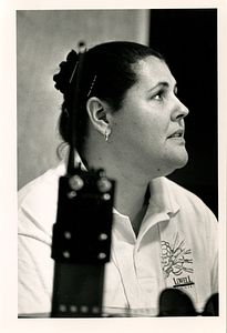 Linda Almeida, head of volunteers at 1992 Lowell Folk Festival