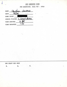 Citywide Coordinating Council daily monitoring report for South Boston High School's L Street Annex by Jonathan Walters, 1975 October 1