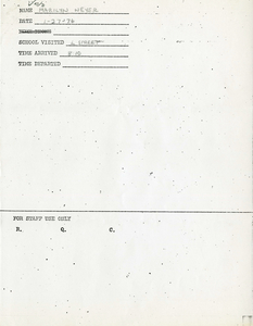 Citywide Coordinating Council daily monitoring report for South Boston High School's L Street Annex by Marilyn Neyer, 1976 January 27