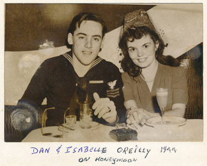 Daniel L. O'Reilly and Isabelle A. (Hogan) O'Reilly honeymoon photo