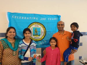 Lakshmi Shanmugham, Vijaya Lakshmi Nraayan, Saidarshini Lakshmi Narayan, Sai Lavanya Lakshmi Narayan at the Lexington Mass. Memories Road Show