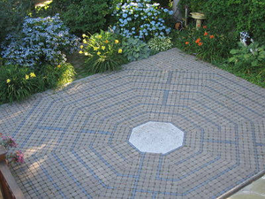 Finished labyrinth with garden