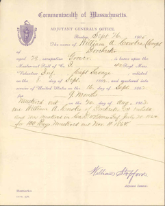 Muster Out, 1905 September 26