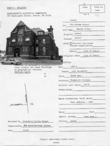 Gorham Street (South Lowell) - Gorham Street, 854 - Butler School ...